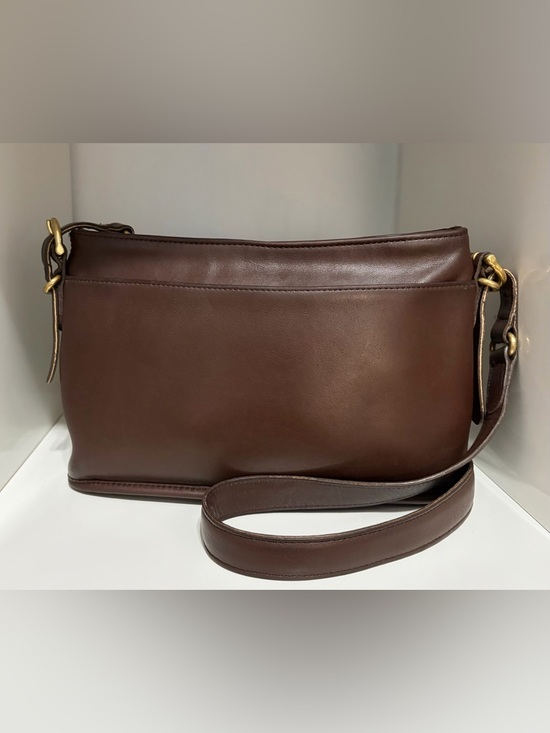 Coach Handbags - Rare Vintage Coach Equestrian Zip (#9802) Leather Shoulder Bag in Mahogany